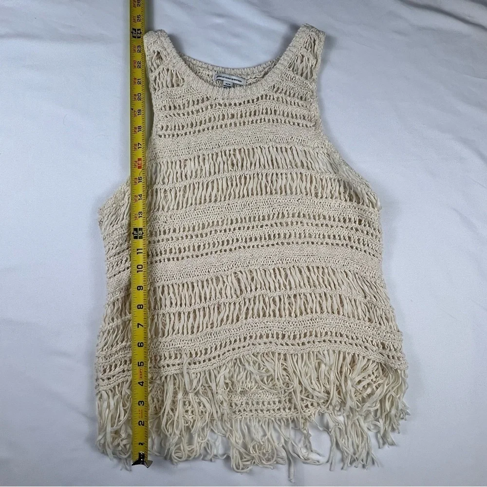 American Eagle Outfitters -Women’s Crochet Tank Top - Tan - Medium - Picture 6 of 9